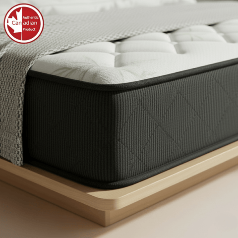 Image of 10" Firm Double Orthopedic Pocket Coil Hybrid Mattress | Canadian Made | Cooling Gel Foam, Quilted Top & Breathable Hypoallergenic Cover | Edge-to-Edge Support, Pressure Relief & Motion Isolation | CertiPUR-US® Certified