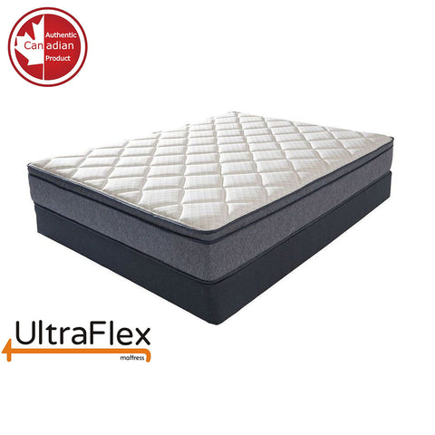 Image of UltraFlex DELIGHT- Advanced Orthopedic Support, High-Density Pressure Relief Foam, Multiple Posture Support, Motion Transfer Pockets, CoolGel (Made in Canada) - With Waterproof Mattress Protector