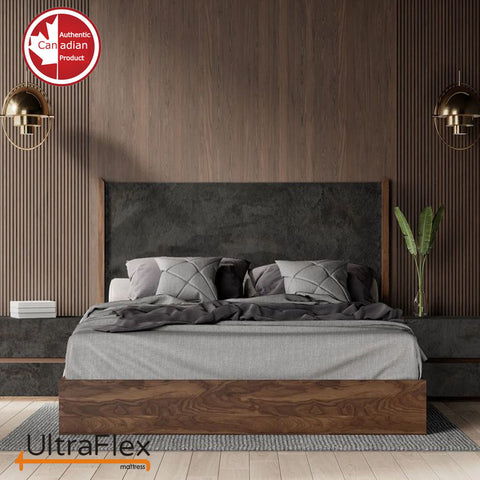 Image of UltraFlex PRESTIGE - Orthopedic Heavy-Duty Hybrid HDCoils, with Posture Support High-Density Foam Casing, Low Motion Transfer (Made in Canada) - With Waterproof Mattress Protector