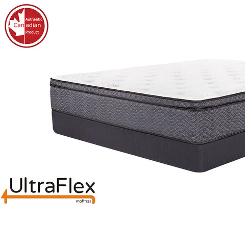 Image of UltraFlex REVIVE- Hybrid 12” Breathable Pillowtop, Spinal Support HDcoils, Luxury Comfort Hypoallergic Foam Encasement, Pressure Relieving Coils, Eco-Friendly Mattress (Made in Canada)