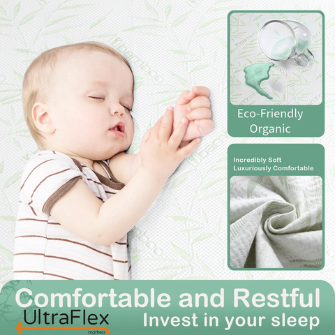Image of UltraFlex EasySleep- Canadian-Made Medium Firm Gel Infused Reversible Comfort With Pressure Relief, Cooling Technology, Bamboo Cover, CertiPUR-US® Certified Foam Eco-Friendly Mattress (Made in Canada)