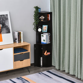 5-Tier Freestanding Bookcase Open Shelves for CDs Records Books Home Office