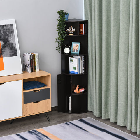 Image of 5-Tier Freestanding Bookcase Open Shelves for CDs Records Books Home Office