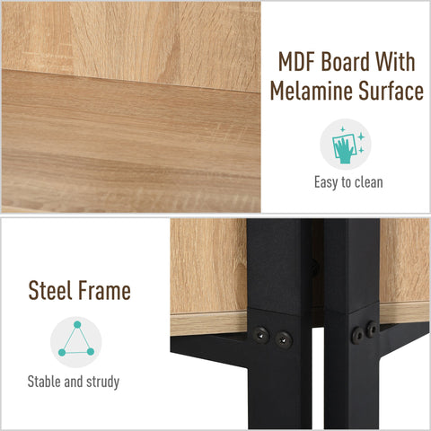 Image of 4-Tier Bookshelf Storage Multifunctional Plant Display Corner Shelf Oak Color & Black