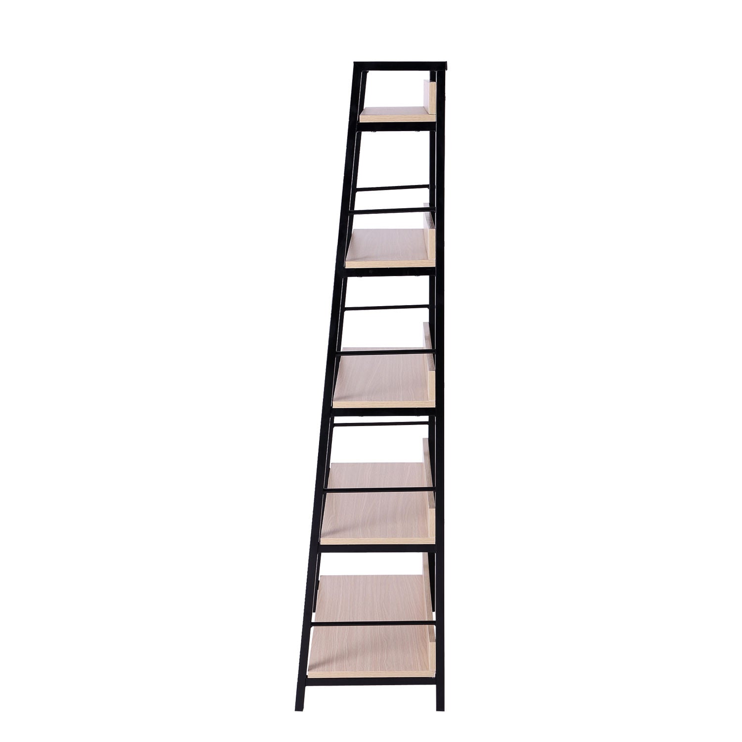 Wood Bookcase 5-Tier Wide Bookshelf Shelving Storage Furniture Home (Oak/Black)
