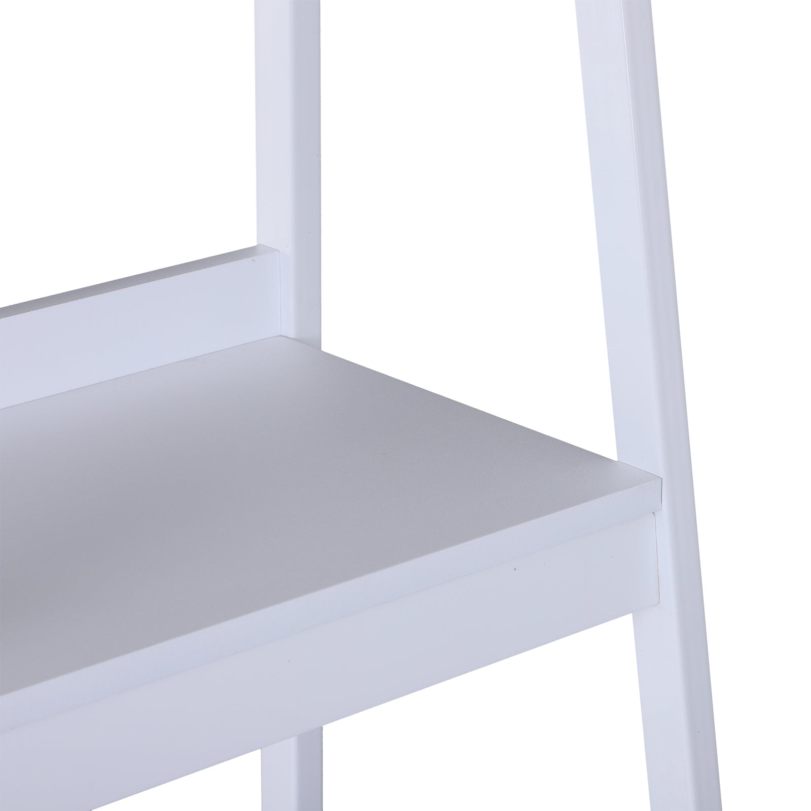 Set of 2 4 Tier Ladder Shelf Bookcase Multi-Use Display Rack Storage Shelving Unit Display Stand Flower Plant Holder White