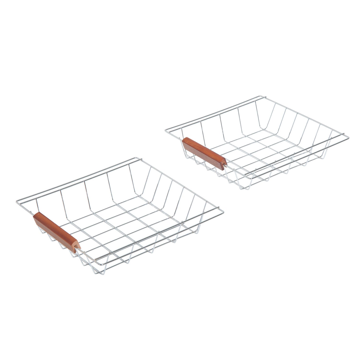 Rolling Kitchen Trolley Cart 4 Tier Storage Wooden Table Rack 2 Drawers Baskets Countertop