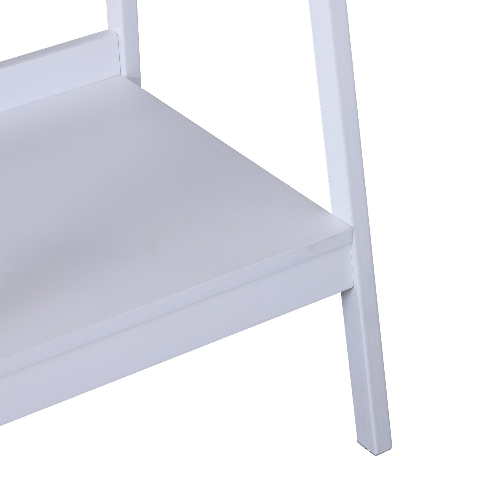 Set of 2 4 Tier Ladder Shelf Bookcase Multi-Use Display Rack Storage Shelving Unit Display Stand Flower Plant Holder White