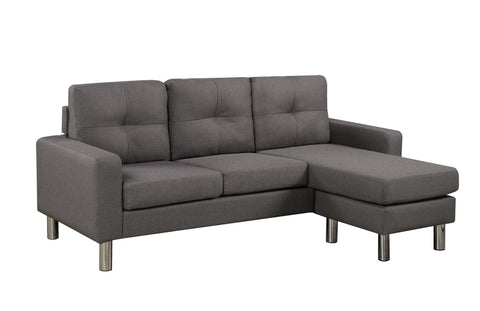 Image of DARK GREY SECTIONAL SOFA