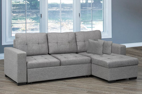 Image of Pull-Out Sofa Sectional in Grey ***Shipped to the GTA Area Only***