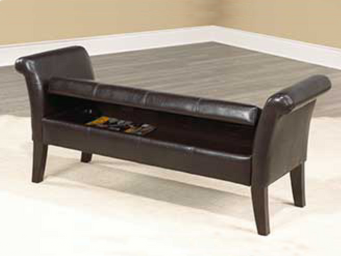 Image of FURNITUREMATTRESSDIRECT-TORAGE BENCH IN ESPRESSO BS111