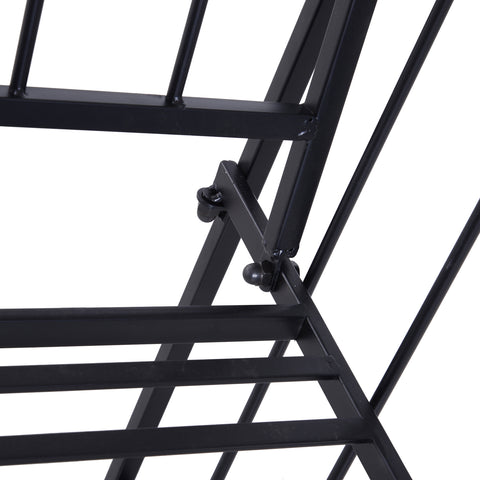 Image of 43" Garden Arbor Bench Trellis for Vines Climbing Plant Outdoor Decor Arch - Black