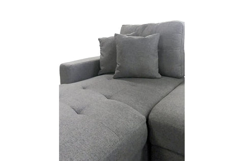 Image of Pull-Out Sofa Sectional in Grey ***Shipped to the GTA Area Only***