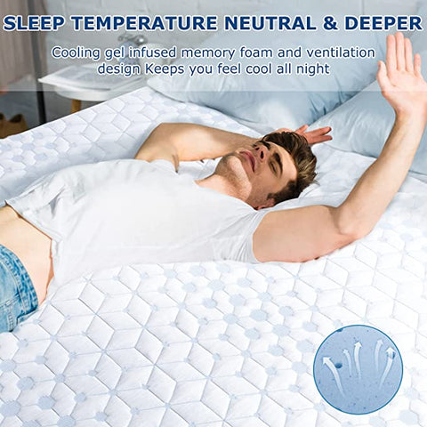 Image of Ultraflex GLORY- 10" Orthopedic Pocket Coil Foam Encased, Eco-friendly Hybrid Mattress (Made in Canada)-  with Waterproof Mattress Protector