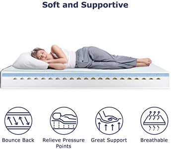 Ultraflex INSPIRE - Orthopedic Luxury Gel Memory Foam, Optimal Comfort, Breathable, Eco-friendly Mattress with Two Standard Bamboo Pillows (Made in Canada)