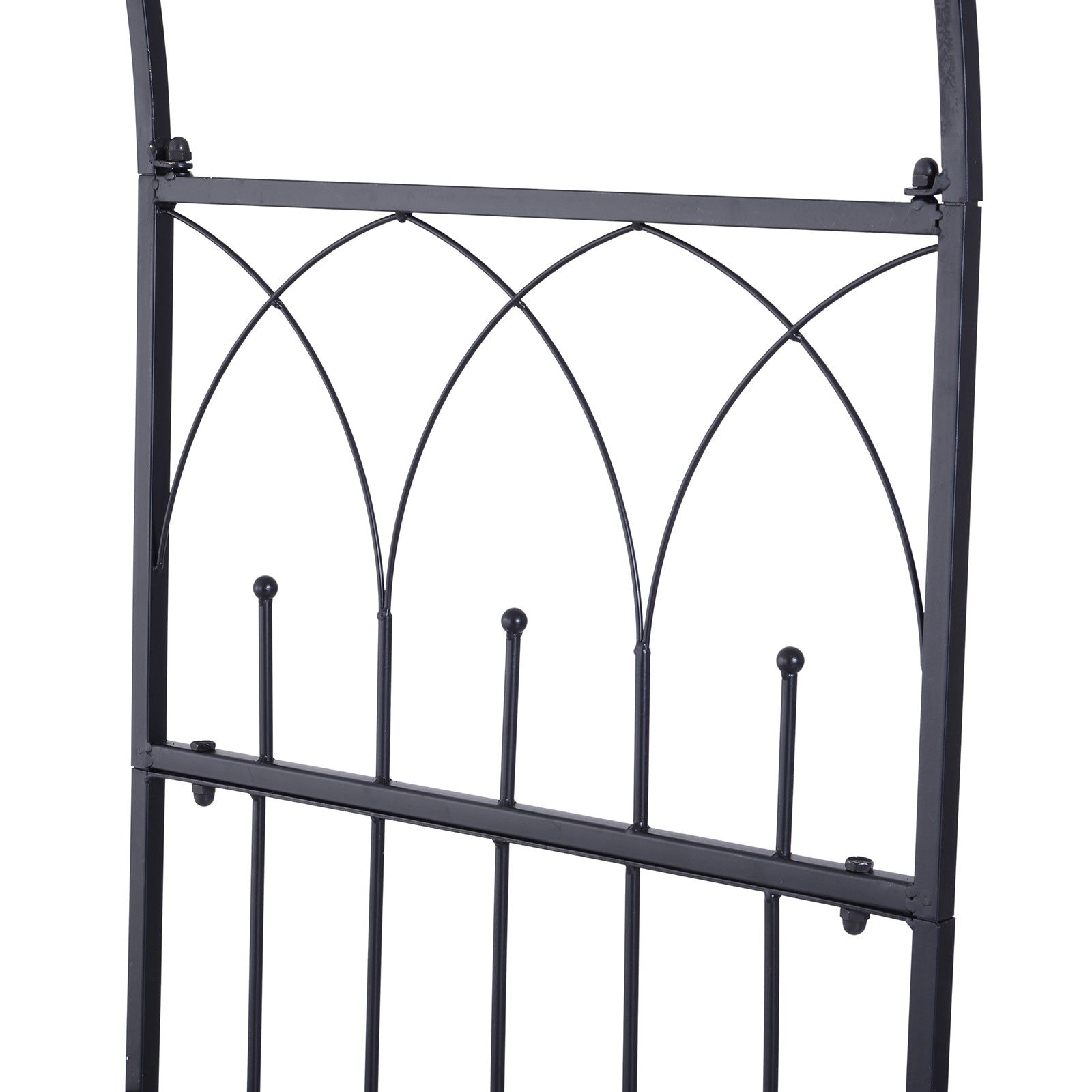 43" Garden Arbor Bench Trellis for Vines Climbing Plant Outdoor Decor Arch - Black