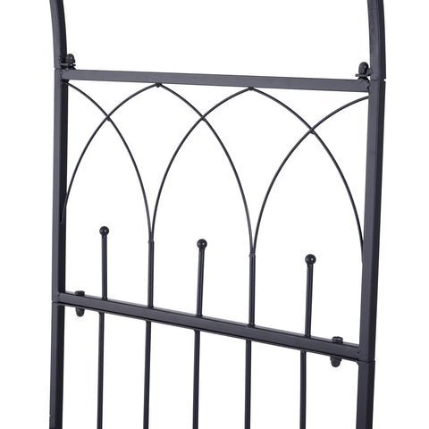 Image of 43" Garden Arbor Bench Trellis for Vines Climbing Plant Outdoor Decor Arch - Black