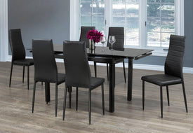 7 Piece Dinette Set in Black