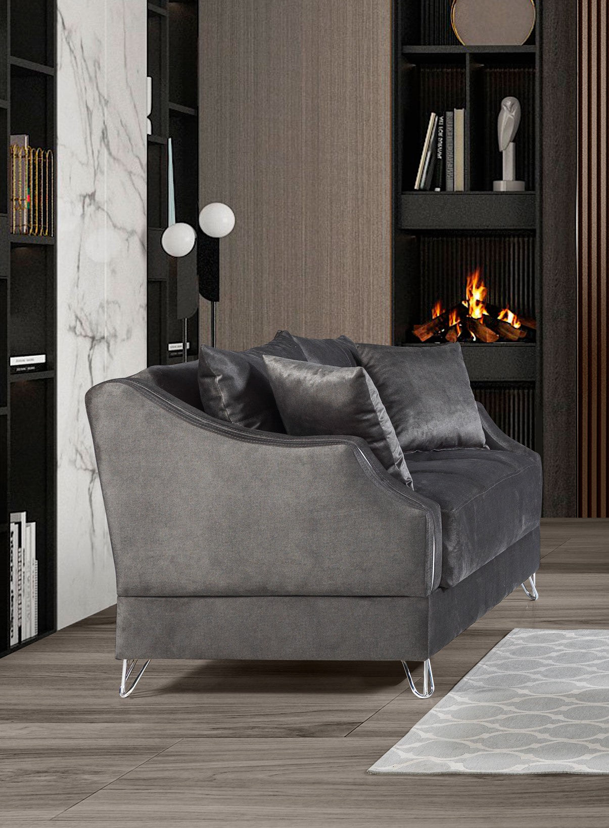 Meida 3 Piece Sofa Set in Grey ****SHIPPED TO GTA ONLY****