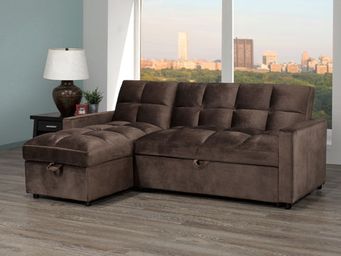 Image of CHELSEA SECTIONAL SET BROWN