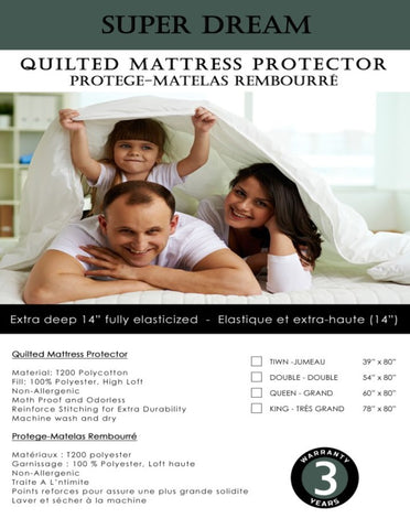 Image of Super Dream- Quilted Mattress Protector