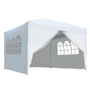 10x10FT Pop-up Canopy Folding Tent Gazebo Party Wedding Tent White