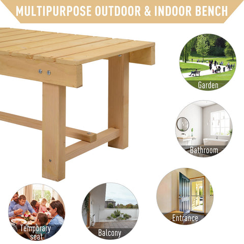 Image of 3.6' Outdoor Garden Bench Patio Loveseat