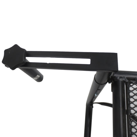 Image of Adjustable Balcony Hanging Rail Table Metal Mounting Mini Wall Desk Outdoor Flower Stand Serving Table Drink Holder Rectangle Black