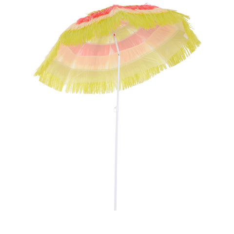 Image of 6FT Beach Umbrella Tilt Sunshade Outdoor Market Patio Yard Crank Deck New