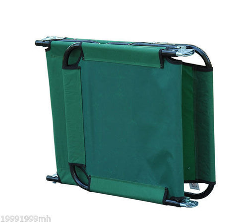 Image of Folding Portable Beach Lounge Chair Reclining Patio Garden Sun Lounger Bed Camping Cot Green