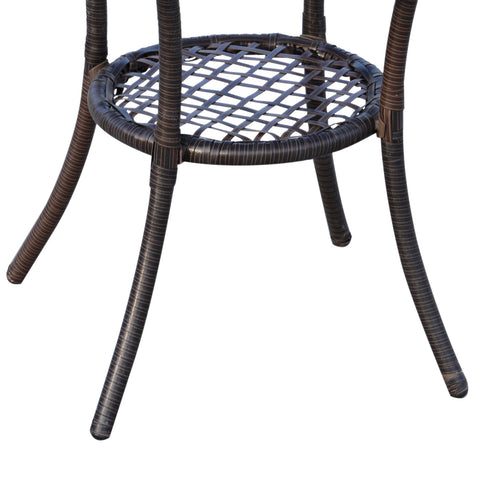 Image of 3pcs Garden Rocking Chair Set Outside Rocker Set Cushioned Seat