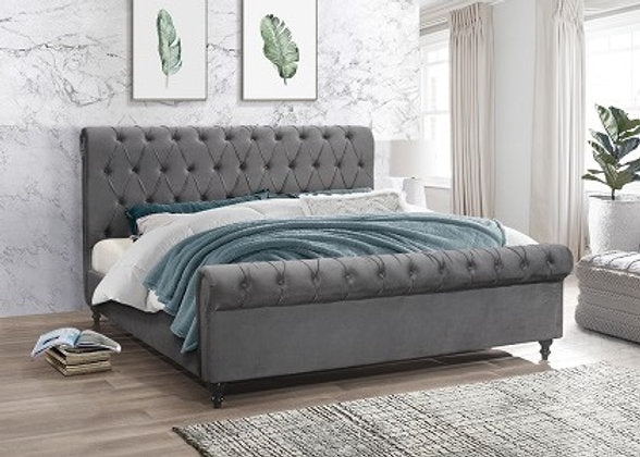 Grey Velvet Fabric