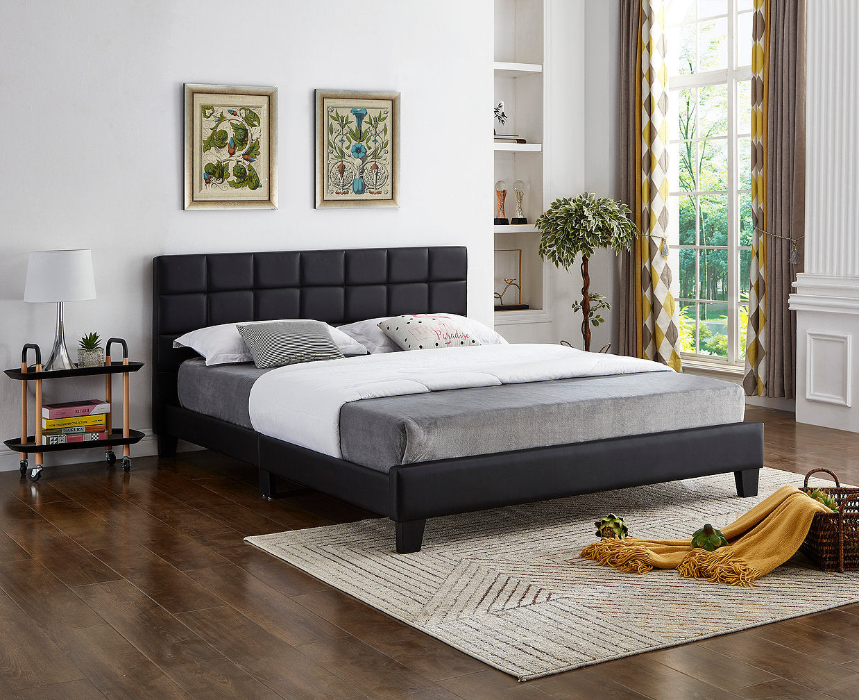 Black Padded Headboard -PU