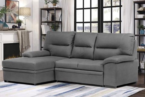 Image of SECTIONAL WITH PULL OUT BED AND STORAGE
