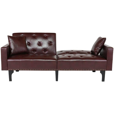 Image of BURGUNDY KLICK KLACK SOFA BED