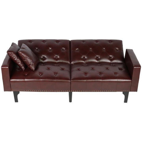 Image of BURGUNDY KLICK KLACK SOFA BED