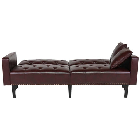 Image of BURGUNDY KLICK KLACK SOFA BED