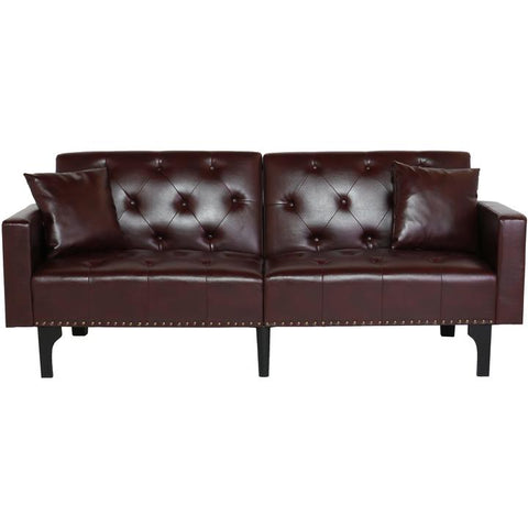 Image of BURGUNDY KLICK KLACK SOFA BED