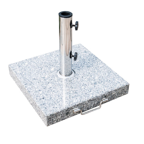 Image of 16.5" Marble Umbrella Stand Market Square Heavy Holder Base w/ Wheels