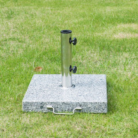 Image of 16.5" Marble Umbrella Stand Market Square Heavy Holder Base w/ Wheels