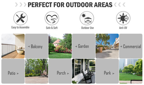 Image of Metal 3-Seater Outdoor Patio Swing with Canopy Cushioned Garden Lounger Brown