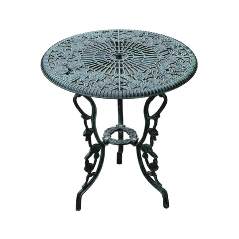 Image of 3pc Patio Bistro Set Table Chair Outdoor Garden Furniture Antique Green