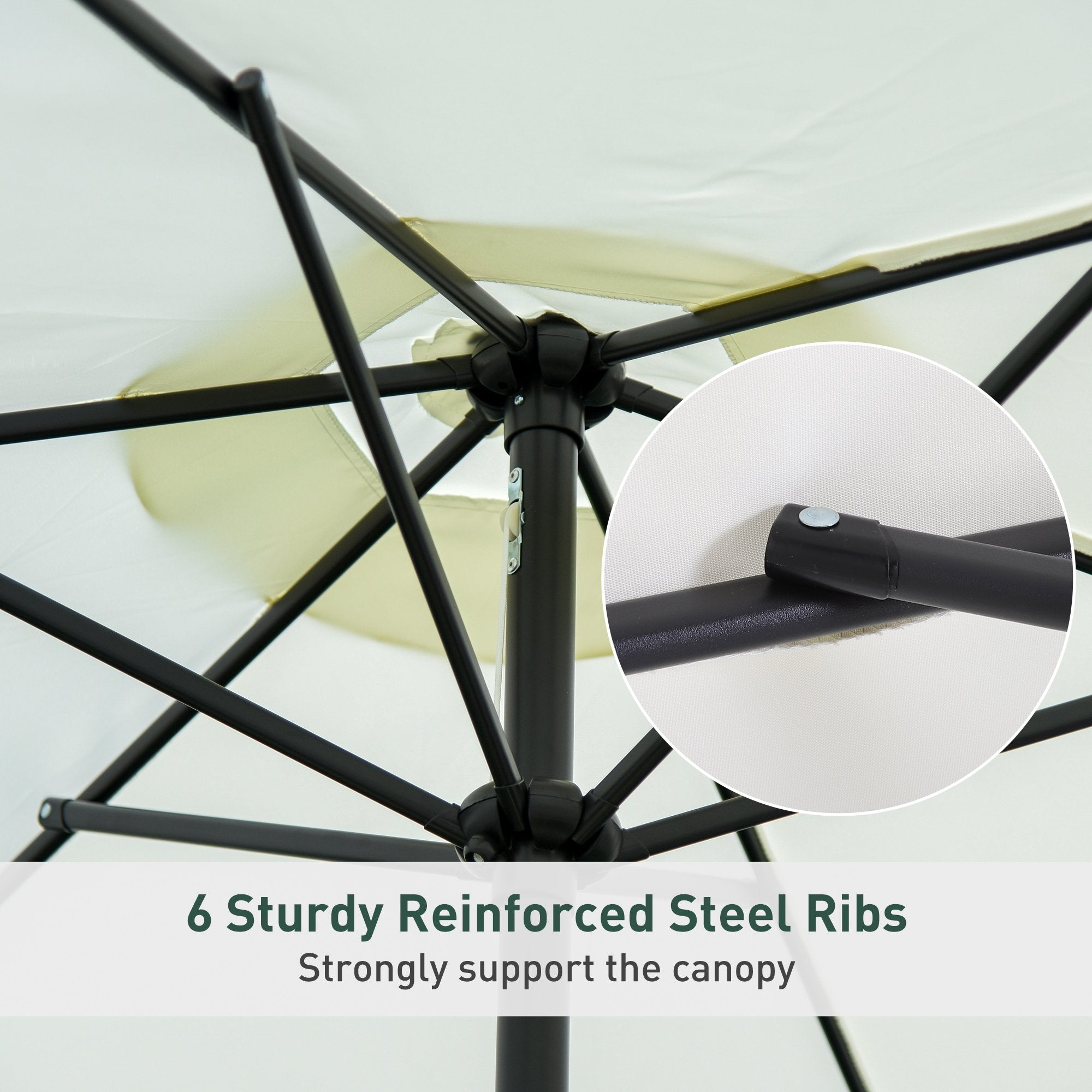 9' Patio Umbrella with Crank Handle Tilt Canopy Market Sunshade