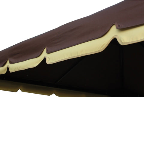 Image of 10’x13’ Steel Frame Double Top Gazebo Canopy w/ Mesh Netting Coffee