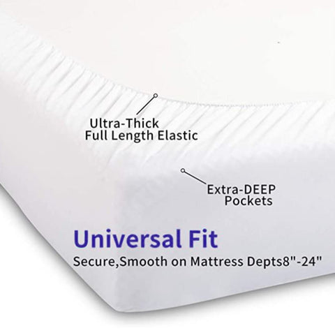 Image of Health Comfort- Waterproof Antimicrobial Tencel Mattress Protector with Breathable Hypoallergenic Protection