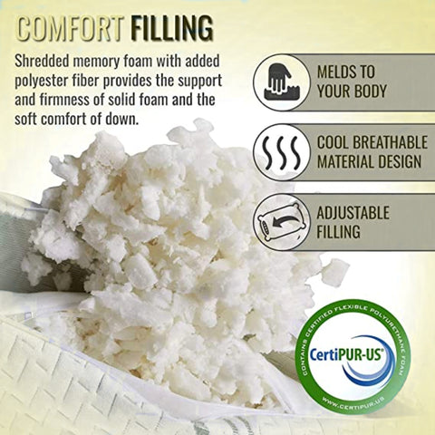 Image of Comfort Memory Foam Bamboo Pillow