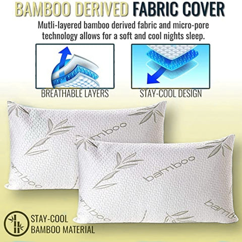 Image of Comfort Memory Foam Bamboo Pillow