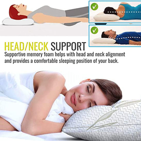 Image of Comfort Memory Foam Bamboo Pillow