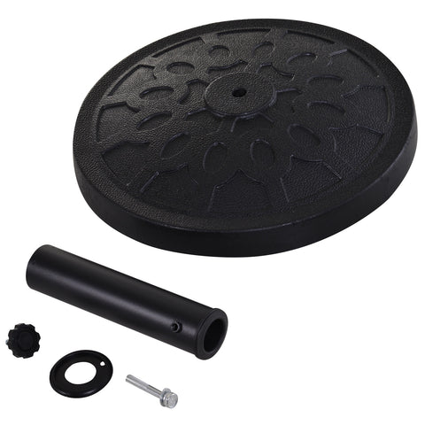 Image of Patio Umbrella Stand Base Parasol Base Square Coated Pole Patio Garden Outdoor