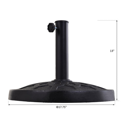 Image of Patio Umbrella Stand Base Parasol Base Square Coated Pole Patio Garden Outdoor
